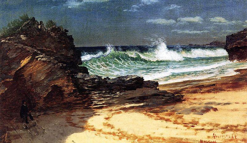 Albert Bierstadt Beach at Nassau Spain oil painting art